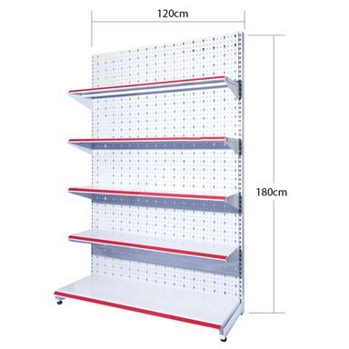 Kệ siêu thị đơn C180cm x D120cm x 5 tầng